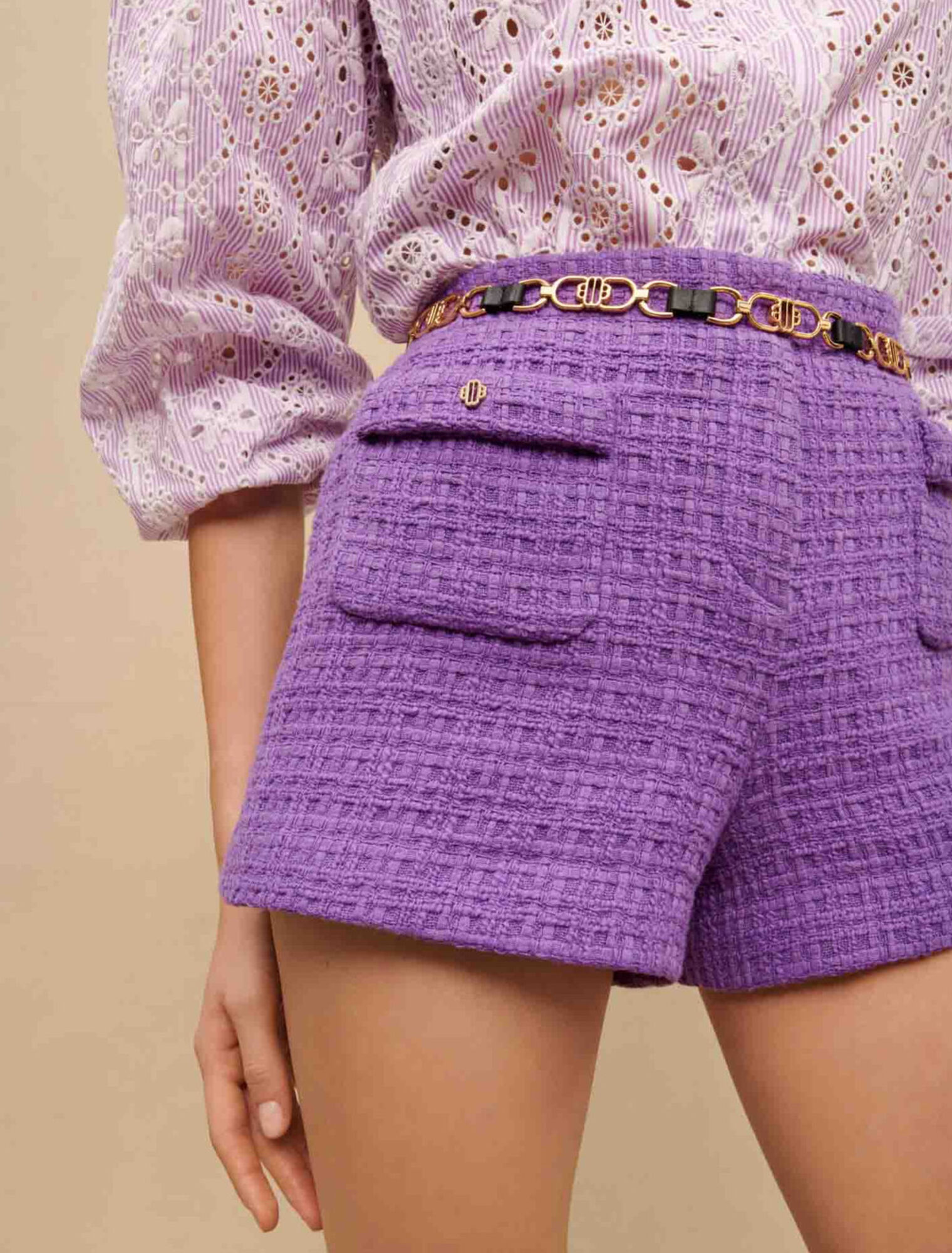 Shorts aus Tweed
