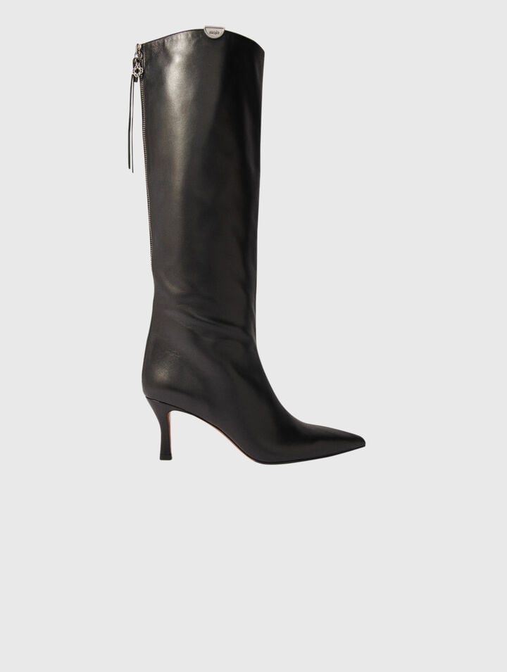 Spitze Lederstiefeletten
