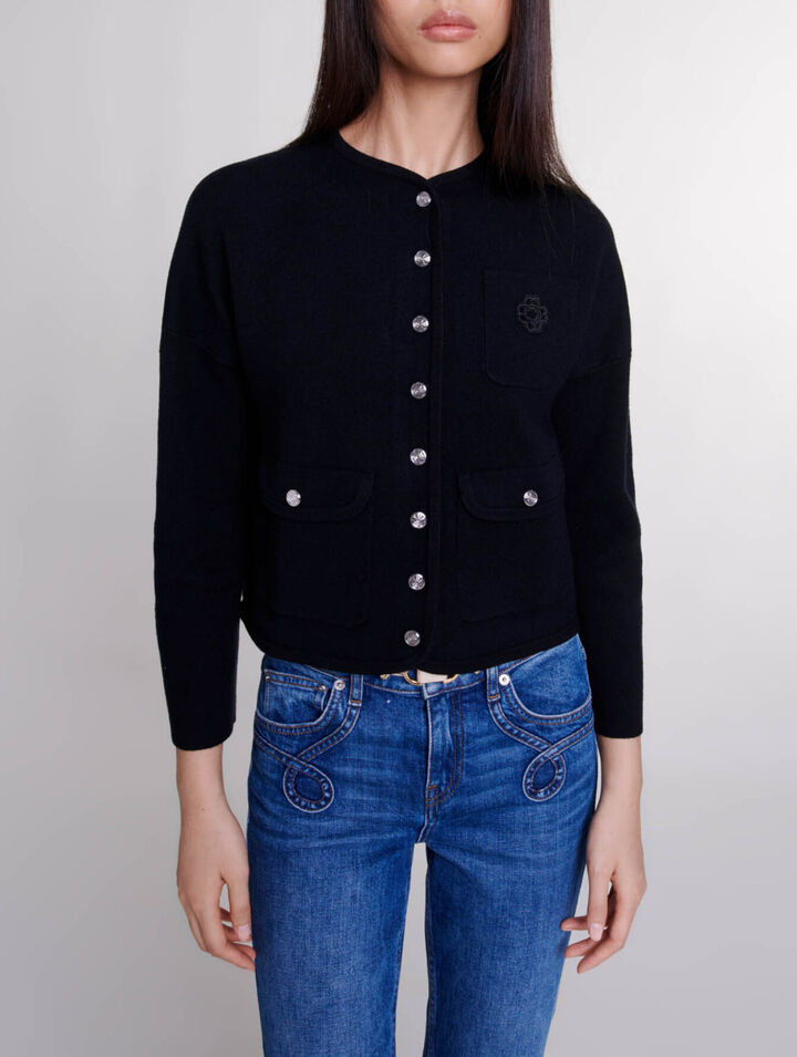 Kurzer Strick-Cardigan