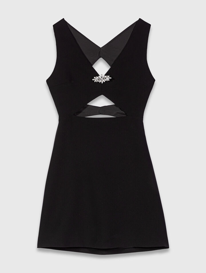 Kurzes Kleid mit Schmuckstickerei