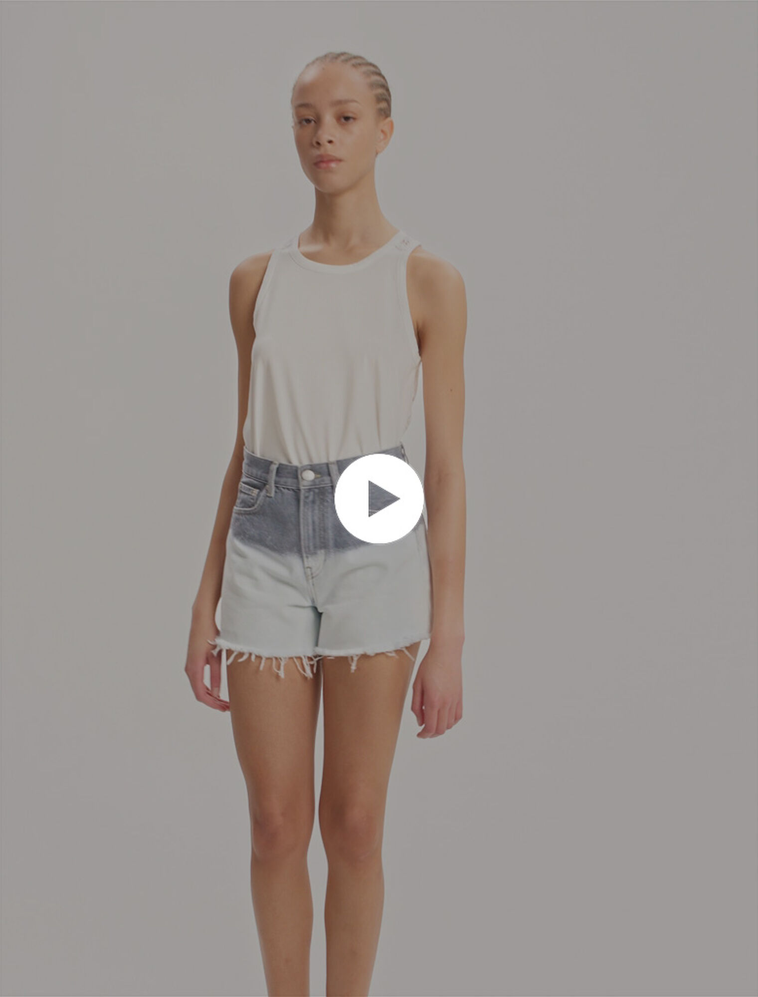 Batik-Shorts aus Denim