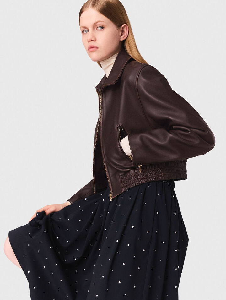 Jacke aus Leder im Vintage-Look