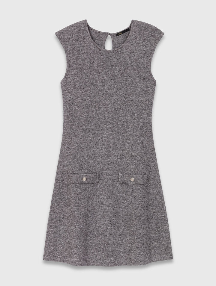 Strickkleid mit abnehmbarem Pullover