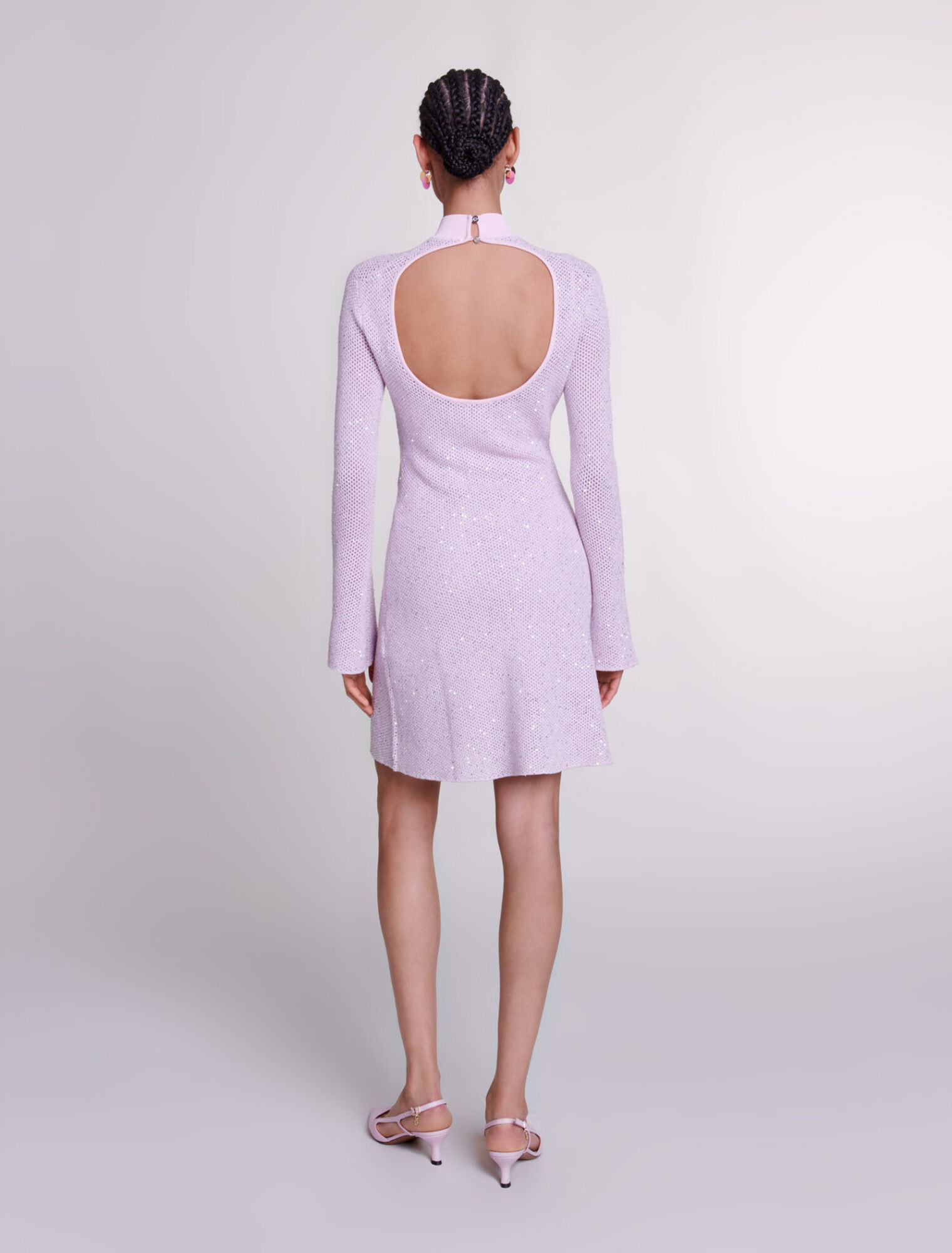Halbdurchsichtiges Strickkleid