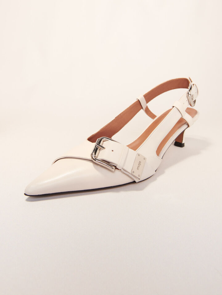 Slingback-Pumps mit Doppelschnalle