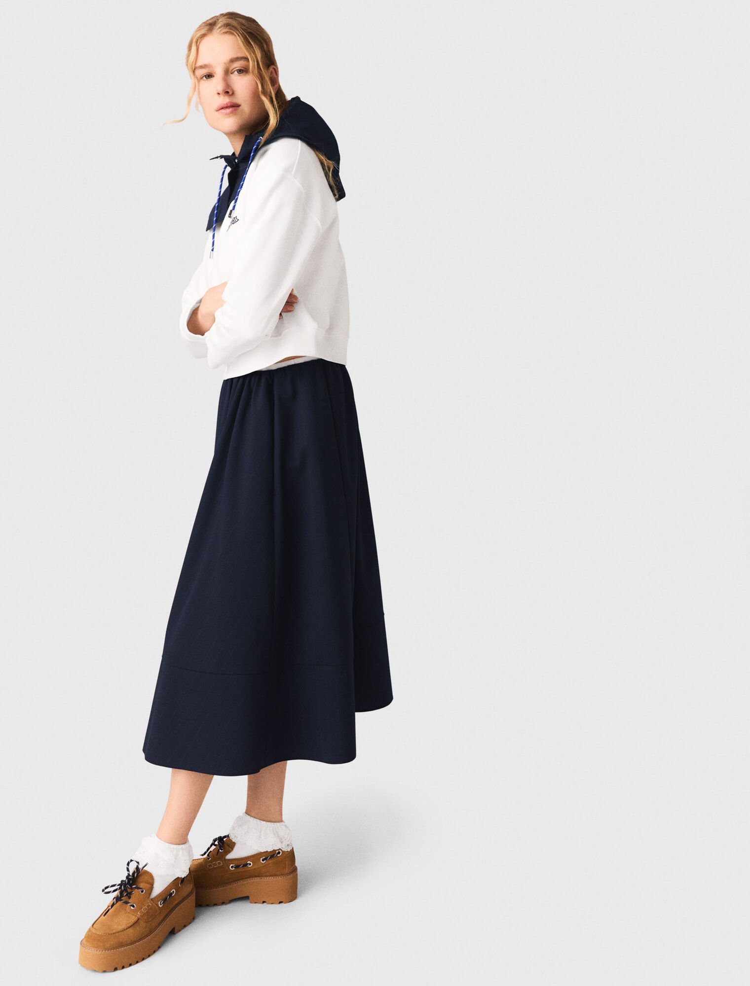 Sweatshirt mit Marine-Print