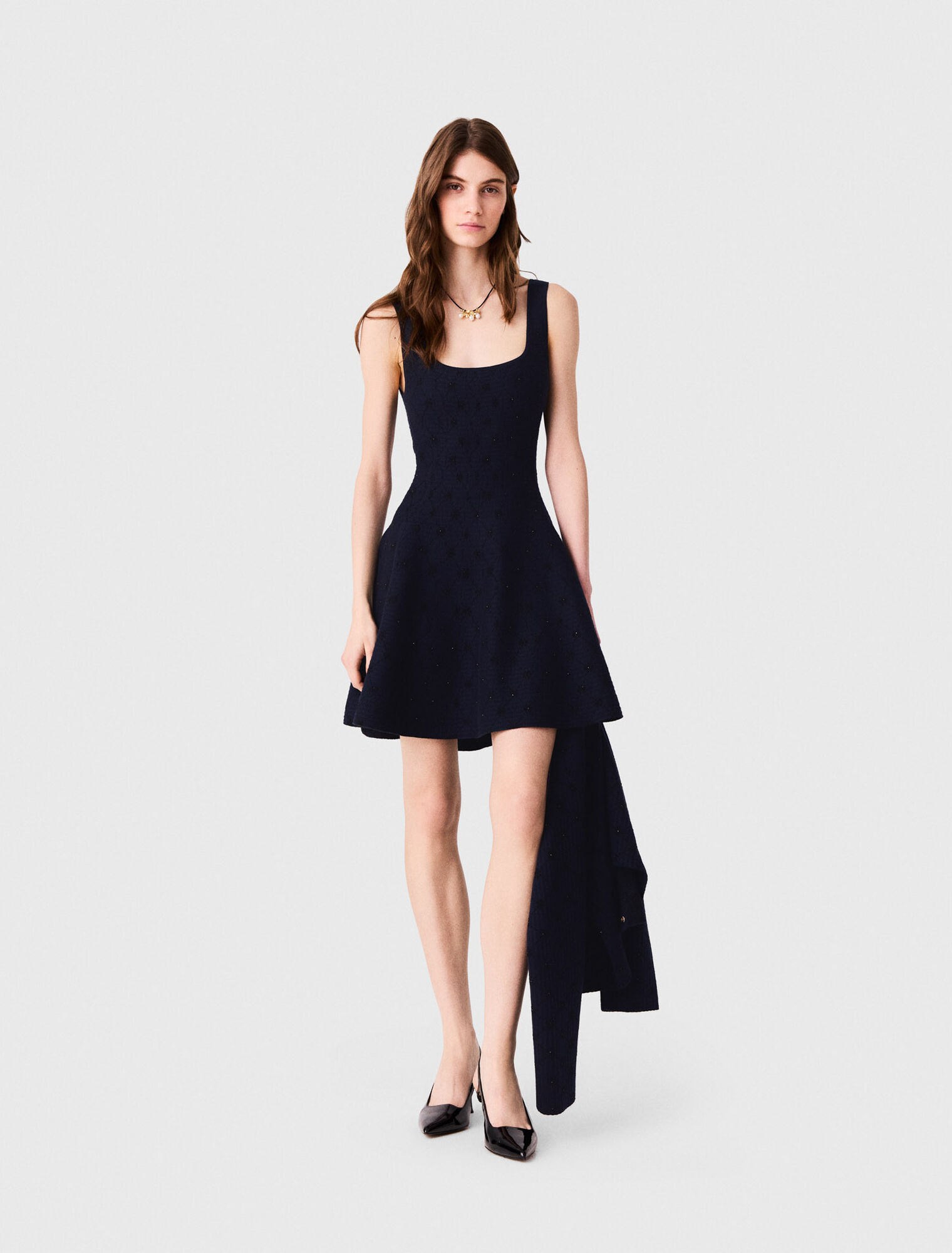 Kurzes Skaterkleid aus Jacquard