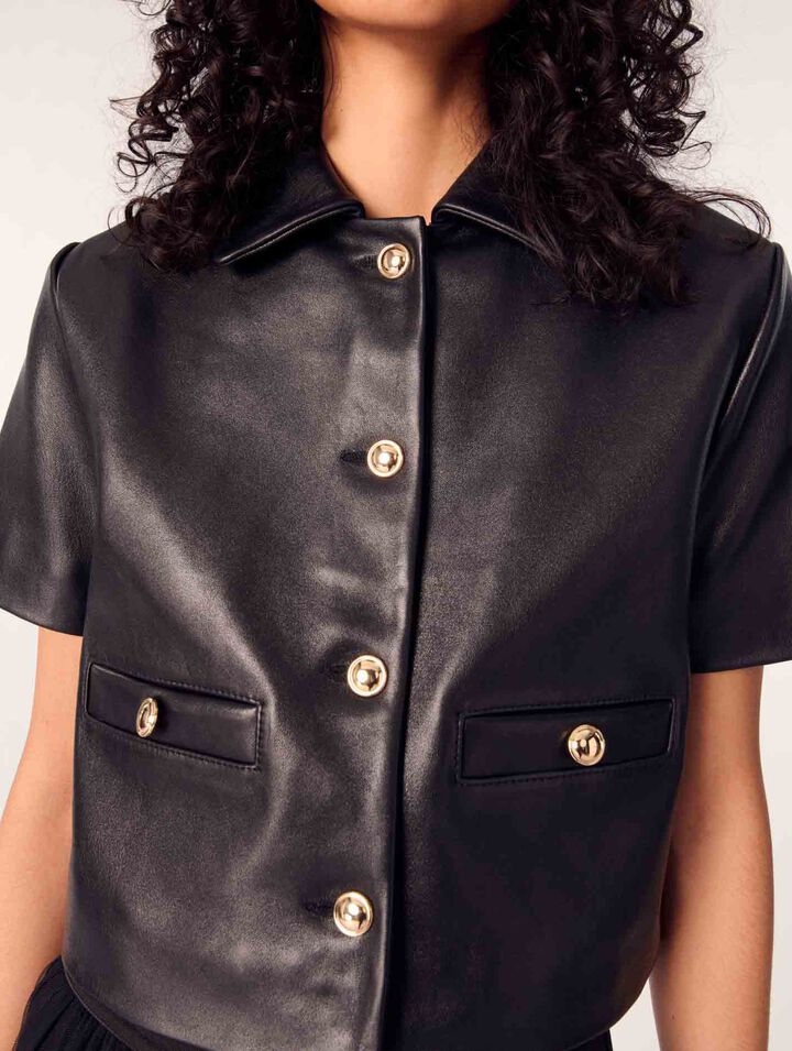 Kurze Lederjacke