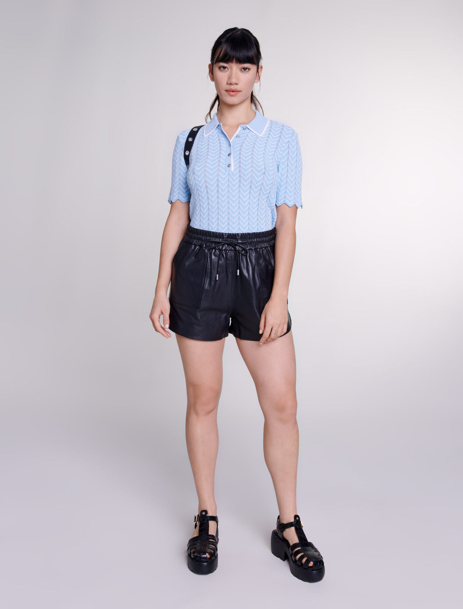 Shorts aus Leder
