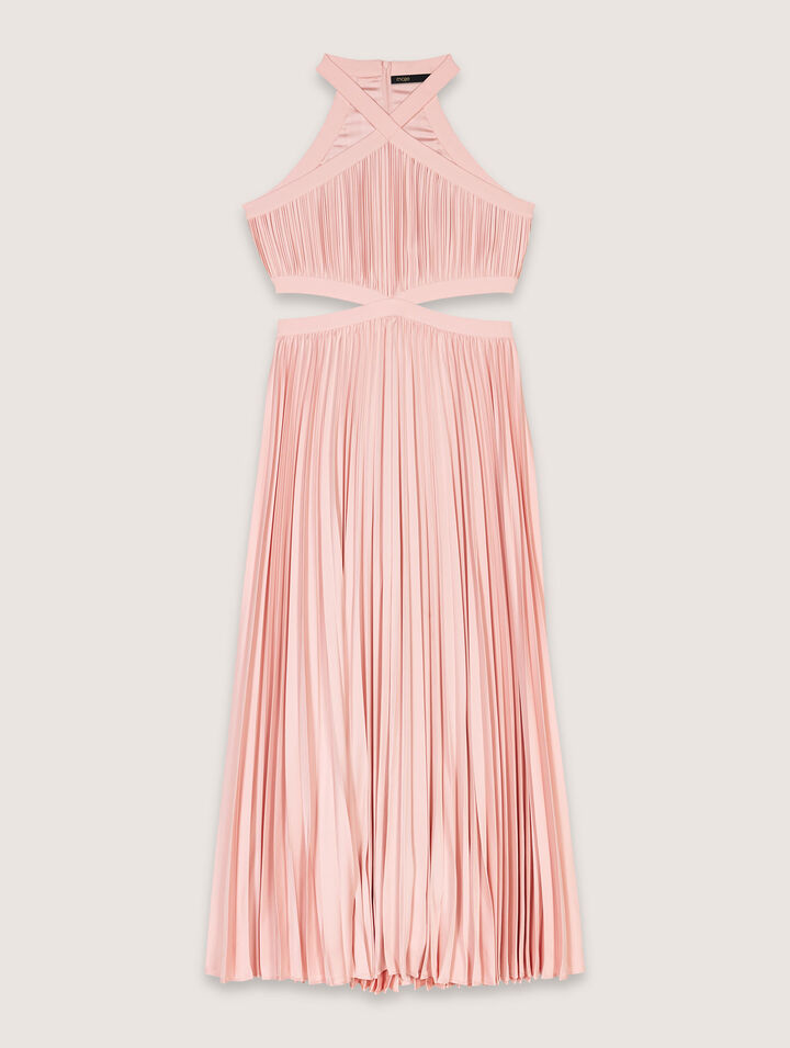 Langes plissiertes Kleid
