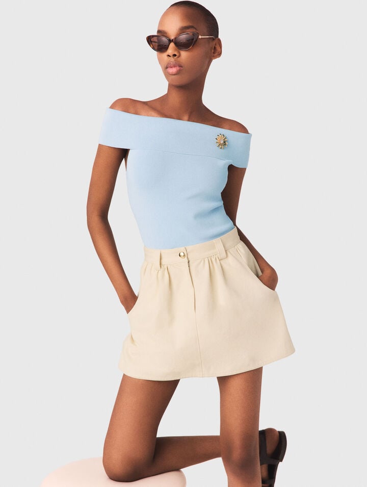 Trompe-l'Oeil-Shorts aus Baumwolle