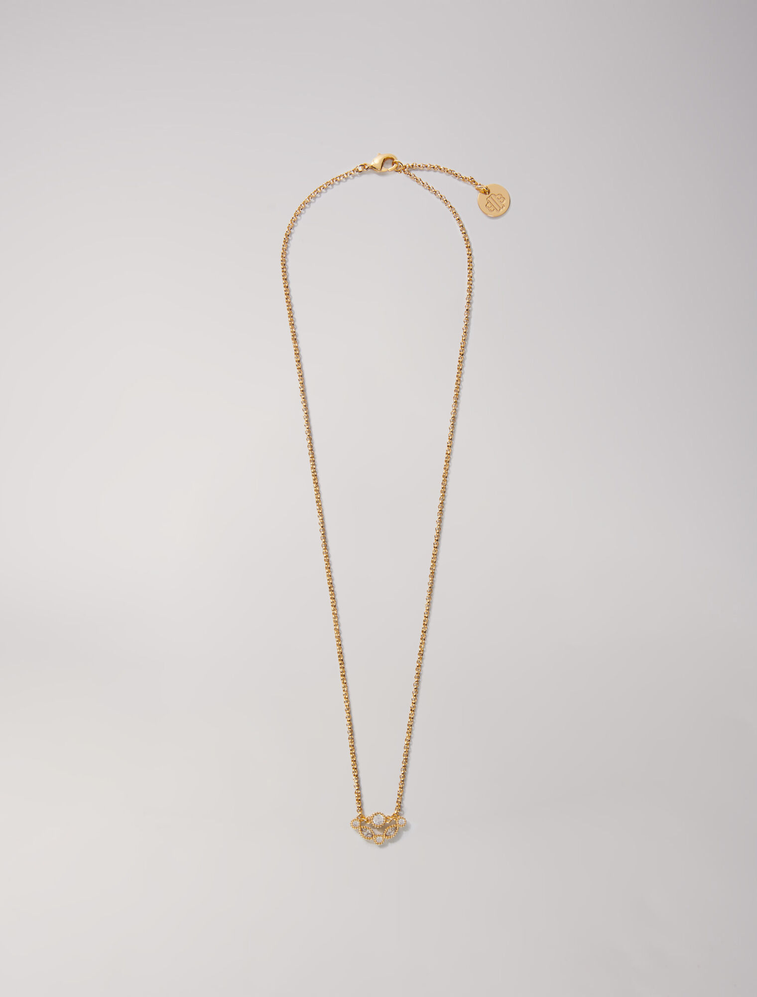 Goldfarbene Halskette mit Strass
