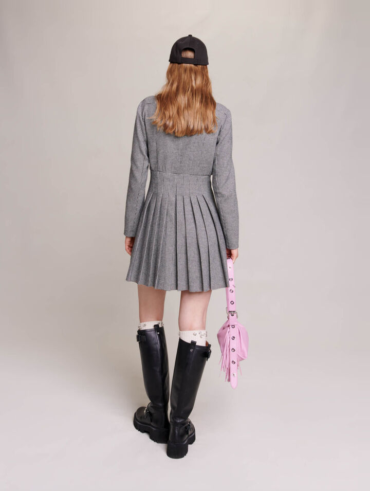 Kurzes Plissee-Kleid