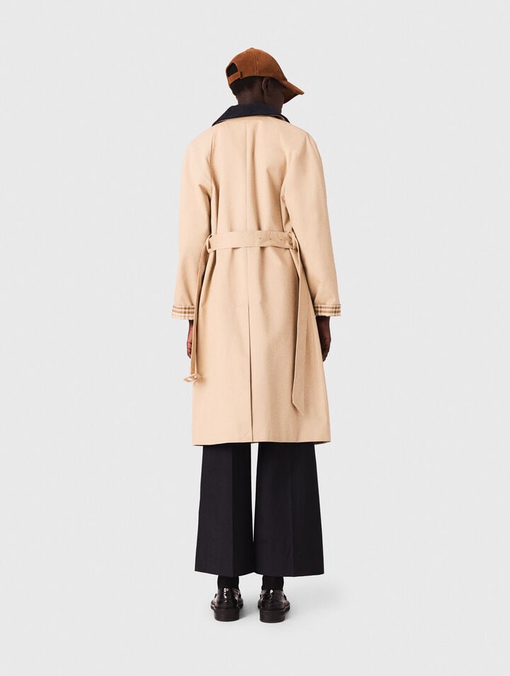 Trenchcoat mit Kontrastärmeln