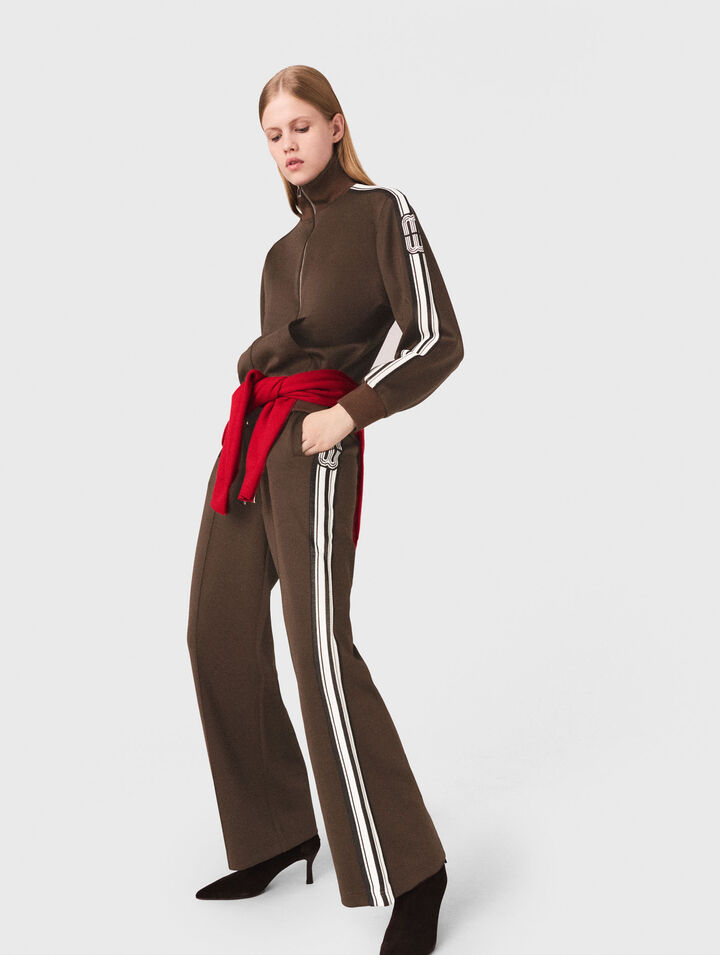 Sweatshirt mit geraden Streifen