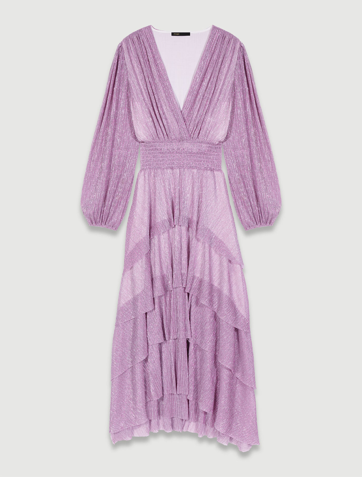 Langes Kleid mit Volants