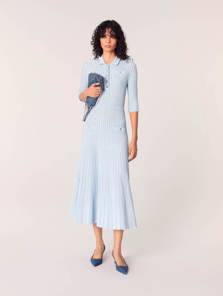 Midikleid aus Rippstrick