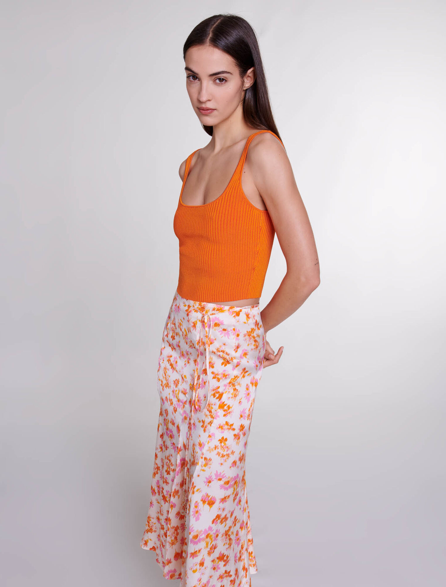 Twinset aus Rippstrick