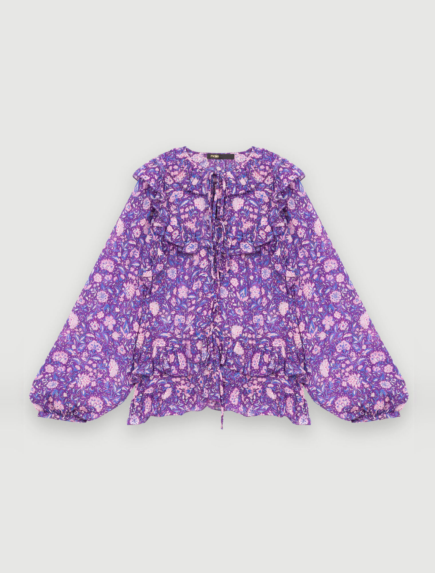 Top aus bedruckter Viskose Dahlia