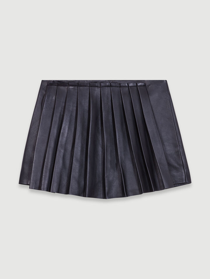 Trompe-l'Oeil-Shorts aus Leder
