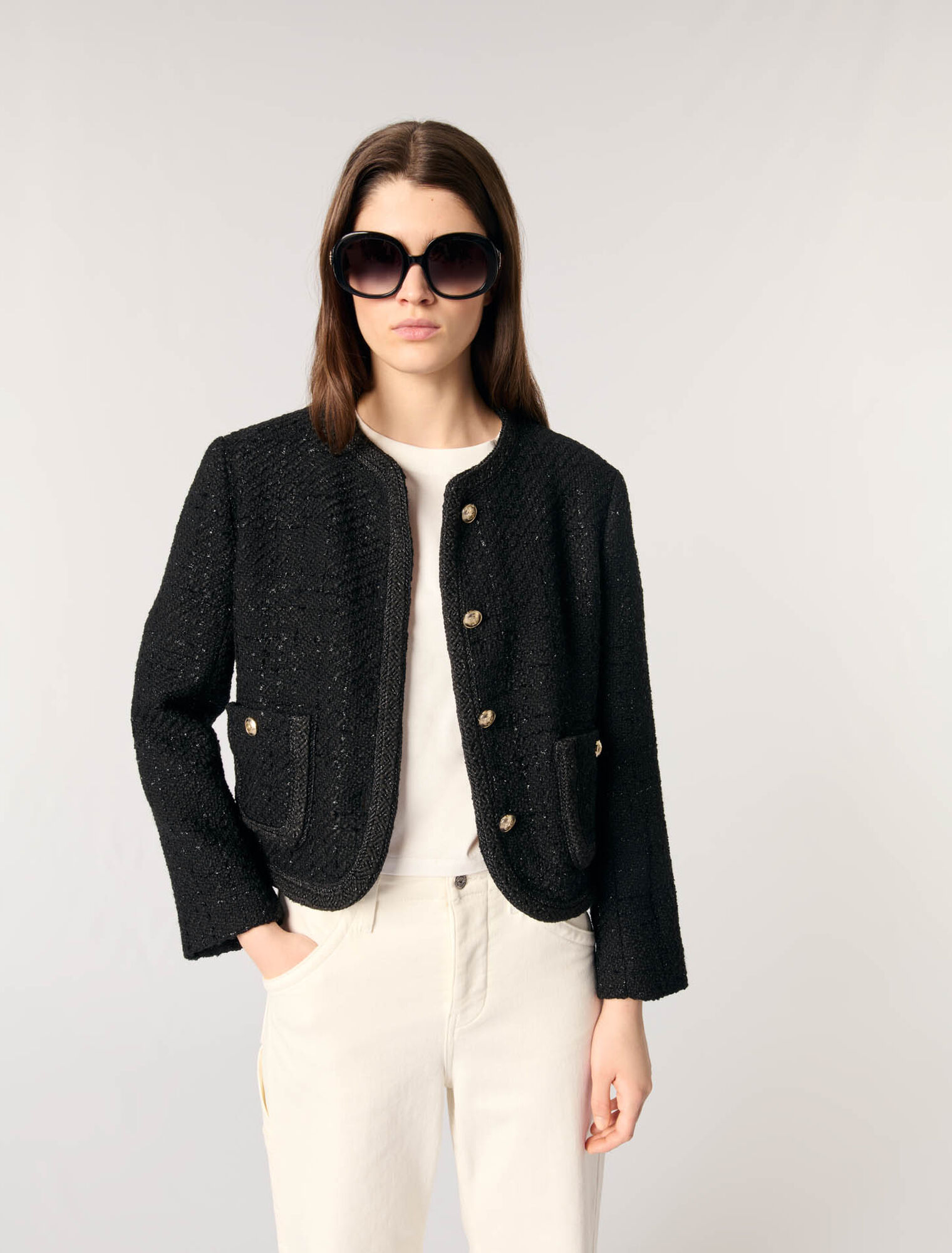 Kurze Tweedjacke