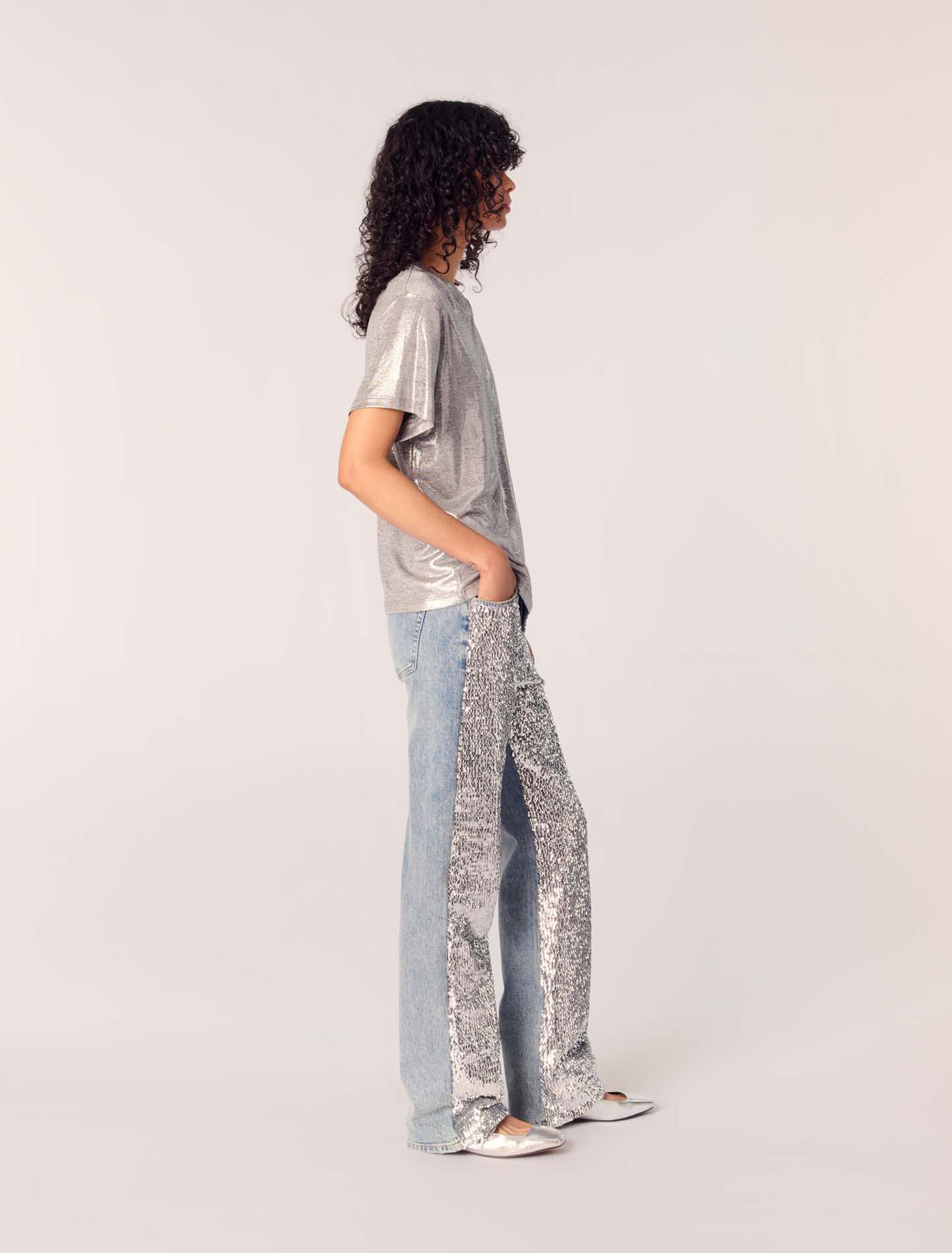 T-Shirt aus Lamé