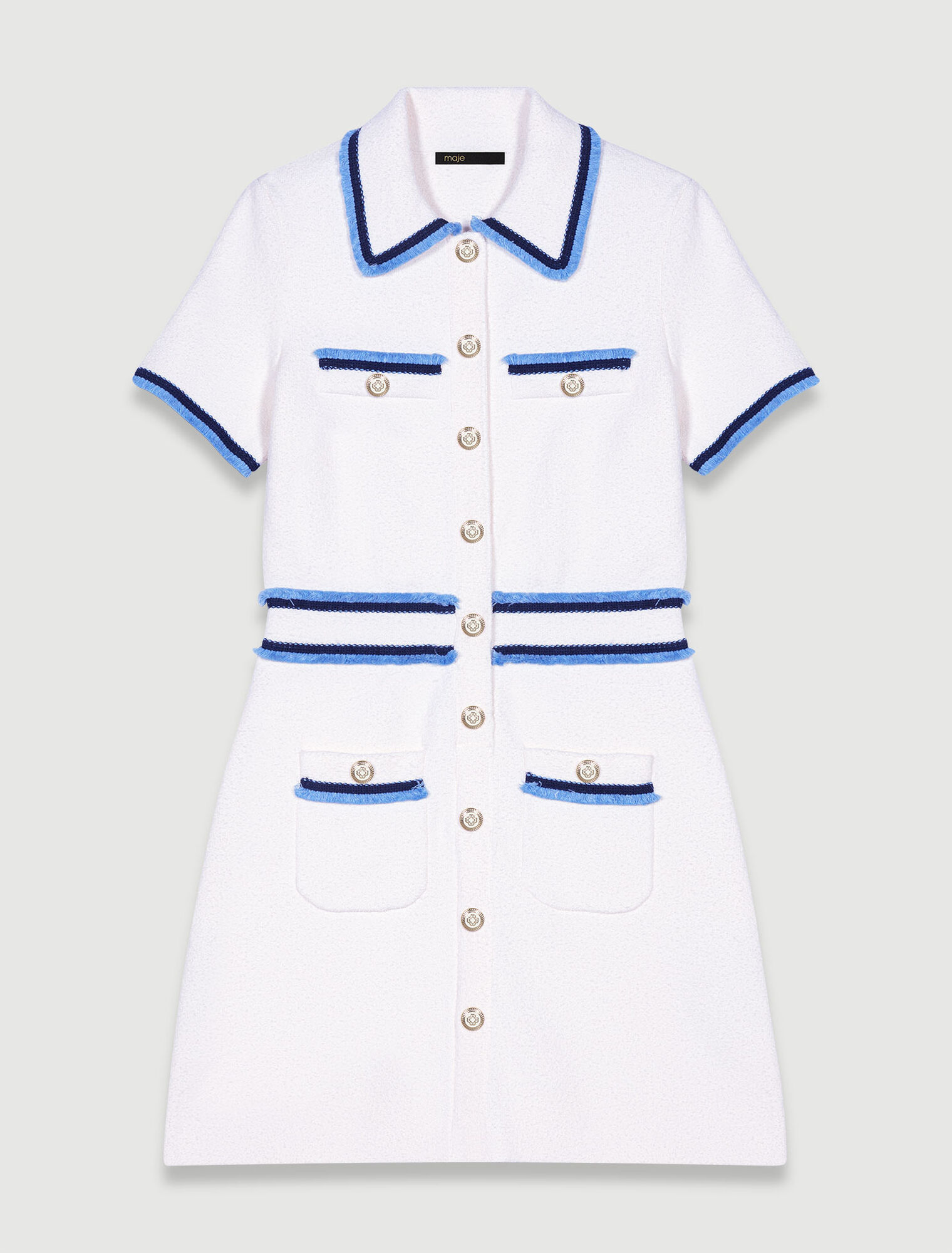 Kurzes Kleid aus Bouclé-Strick