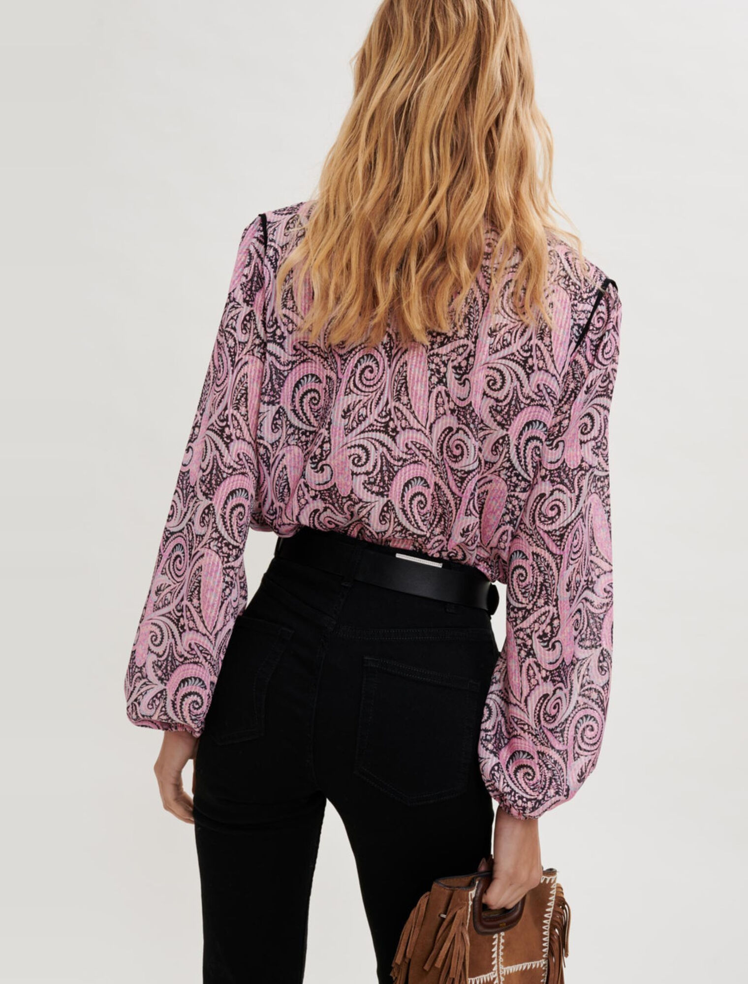 Fließendes Top mit Paisley-Druck 