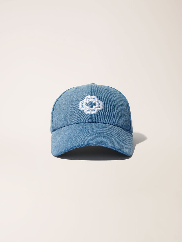 Denim-Cap mit clover-Logo