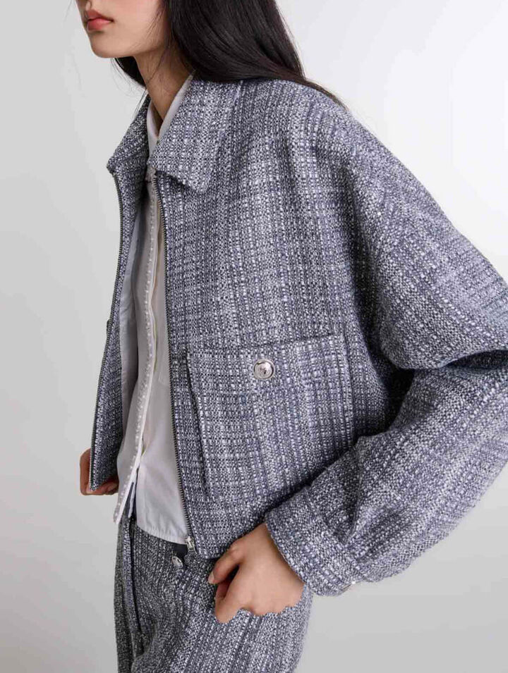 Kurzer Blouson aus Tweed