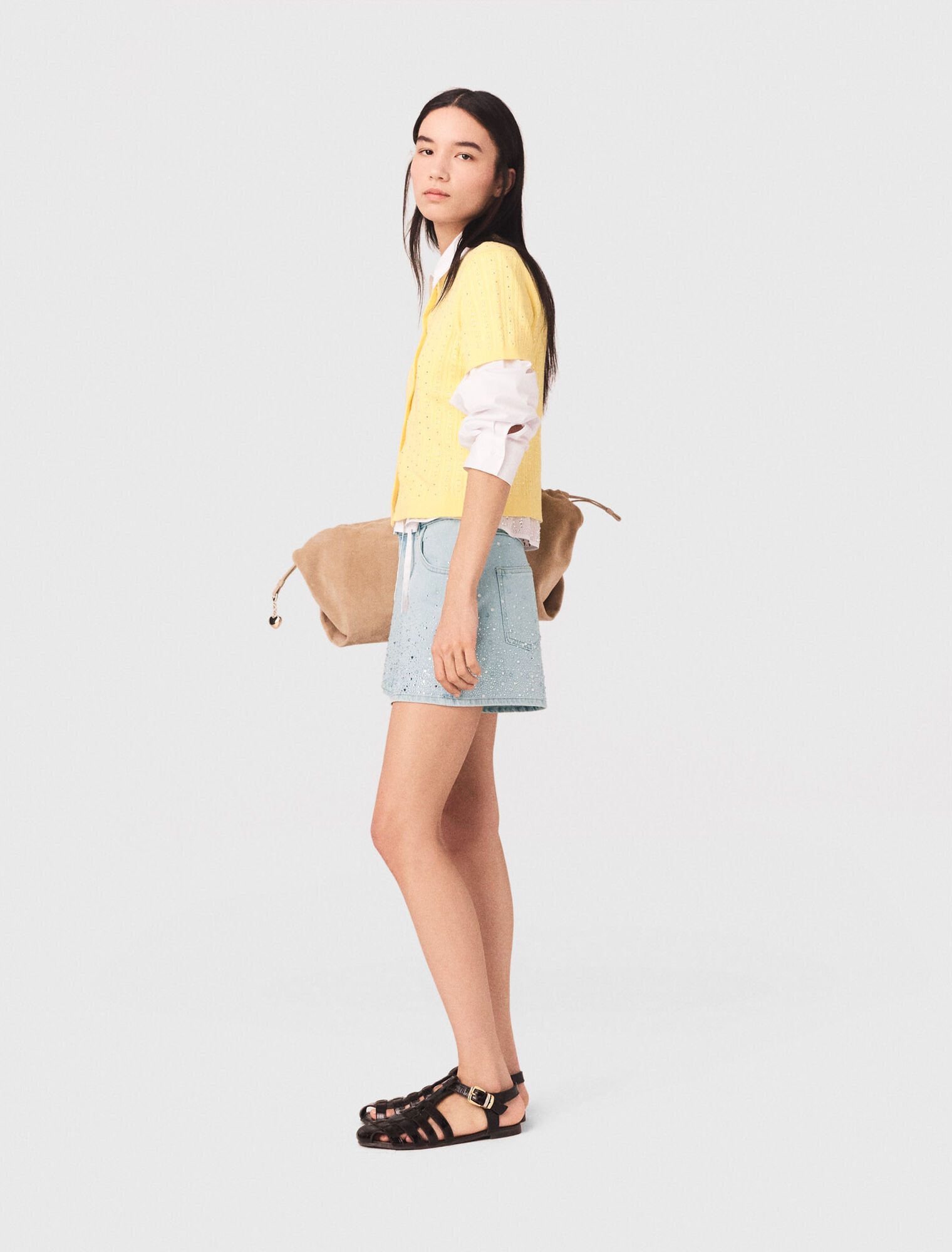 Shorts mit Strass