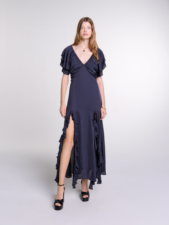 Langes Kleid mit freiem Rücken