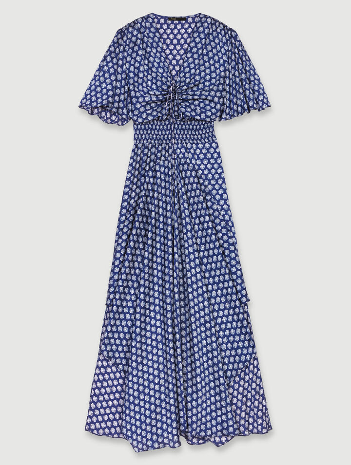 Langes bedrucktes Kleid