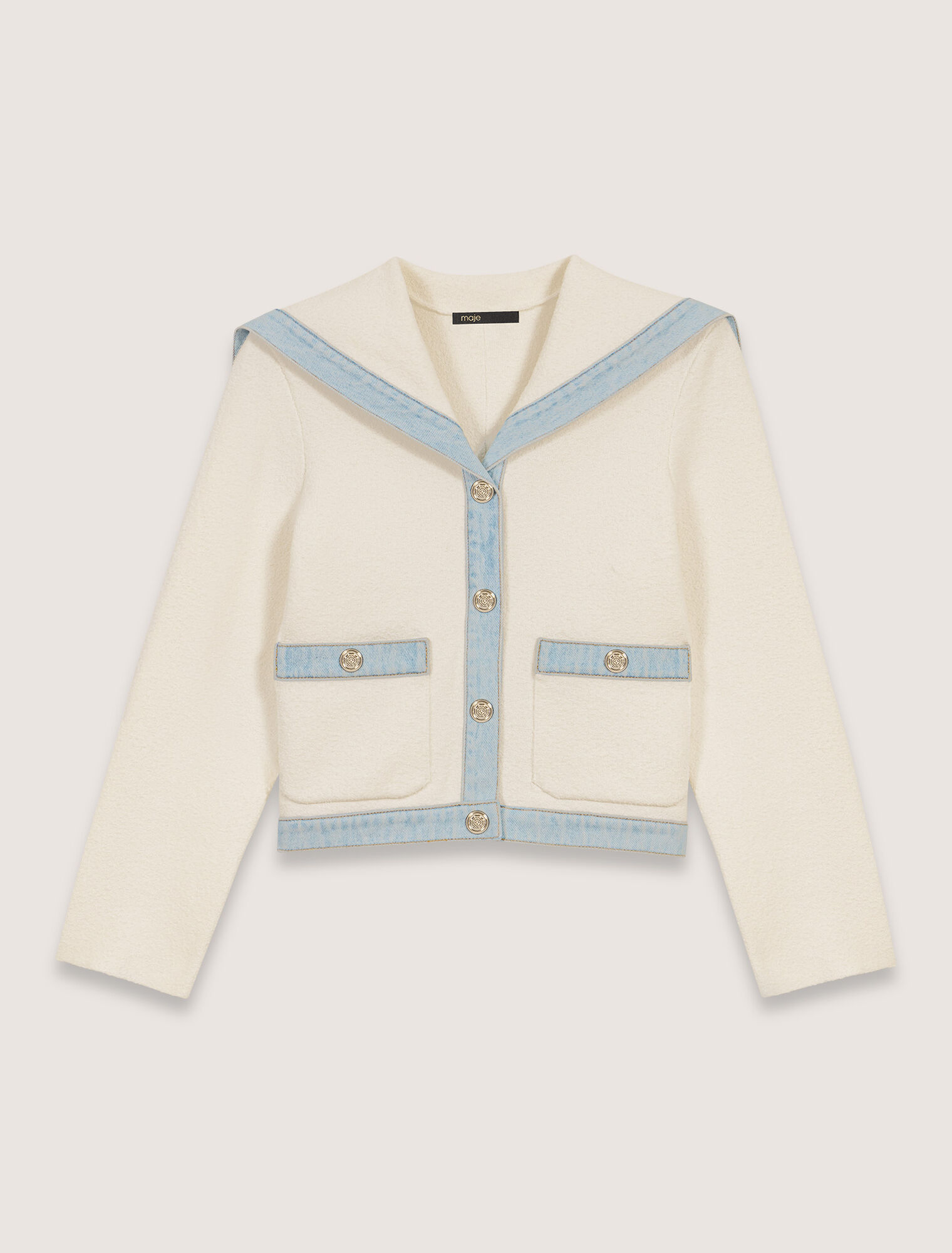 Cardigan mit Matrosenkragen