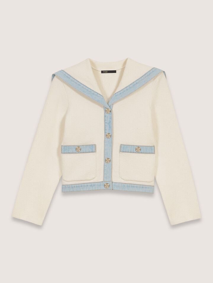 Cardigan mit Matrosenkragen