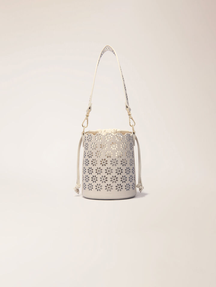 Bucket Bag aus perforiertem Leder