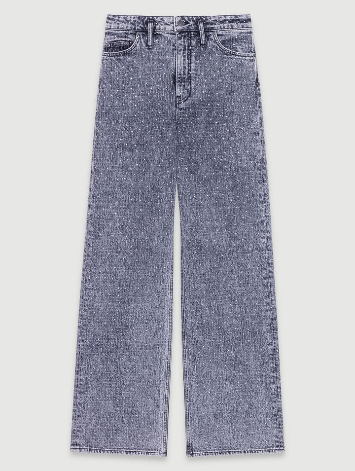 Jeans mit Strassbesatz