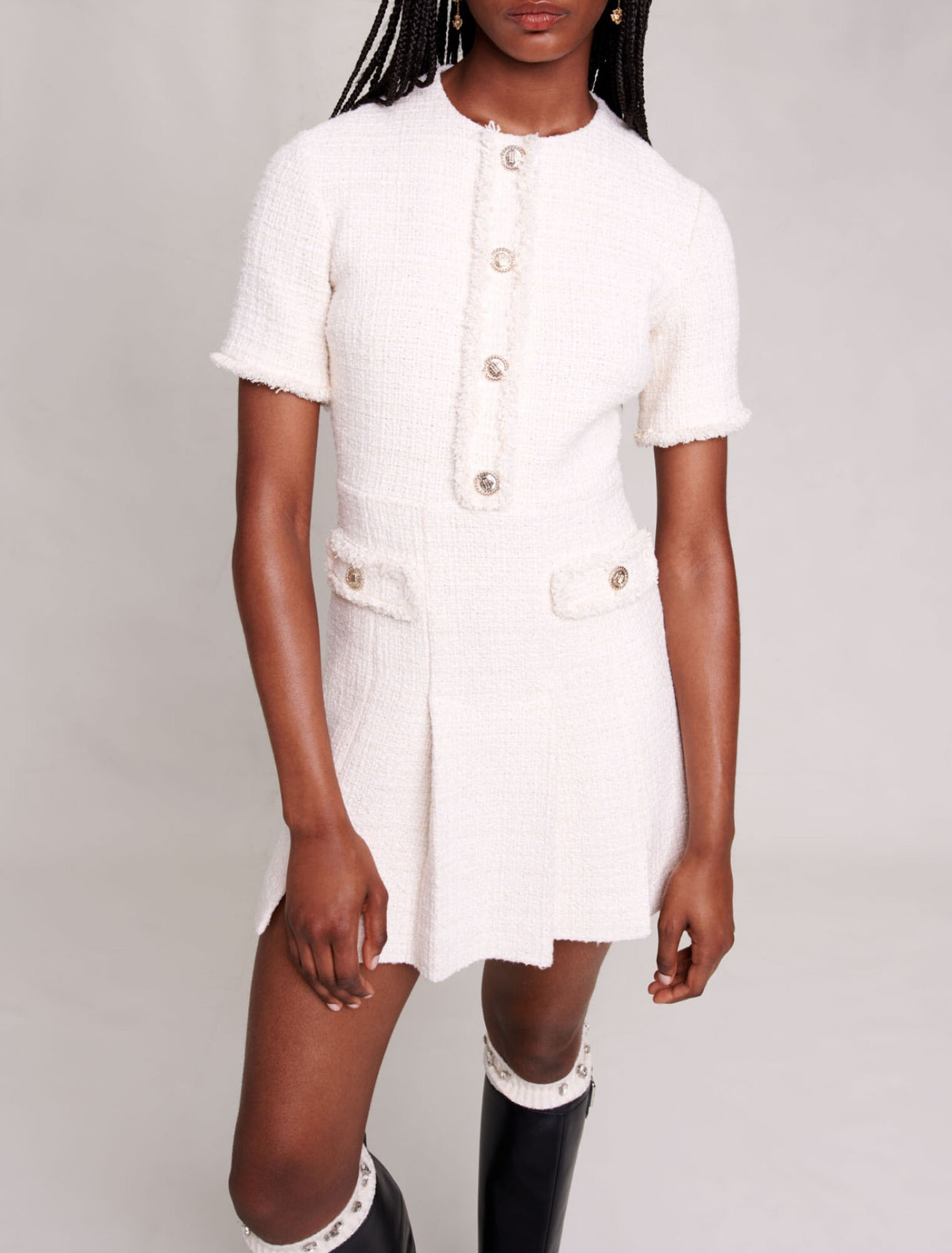 kurzes Tweedkleid
