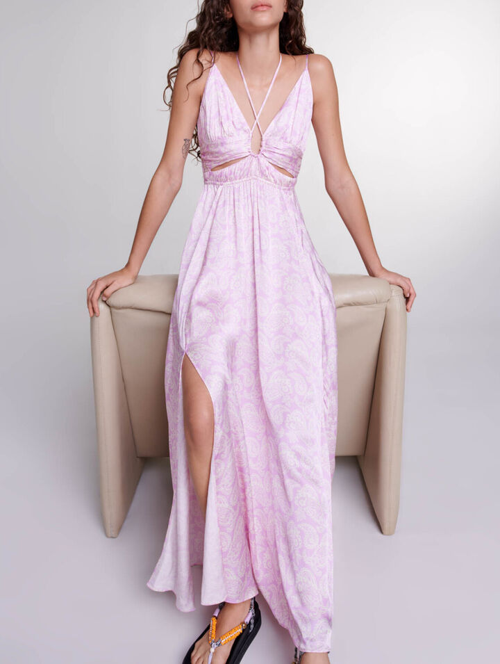 Langes Kleid mit Cut-outs