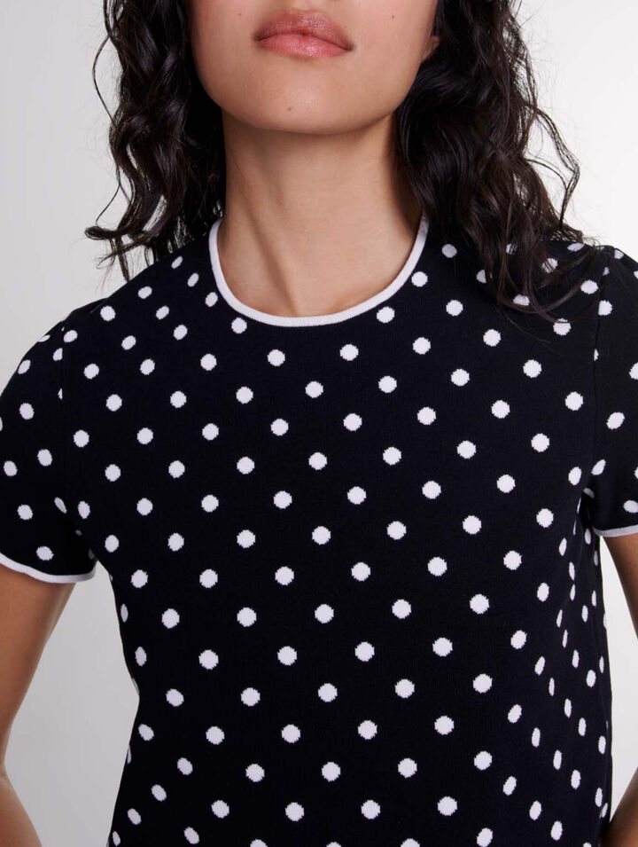 Top aus Jacquard-Strick 