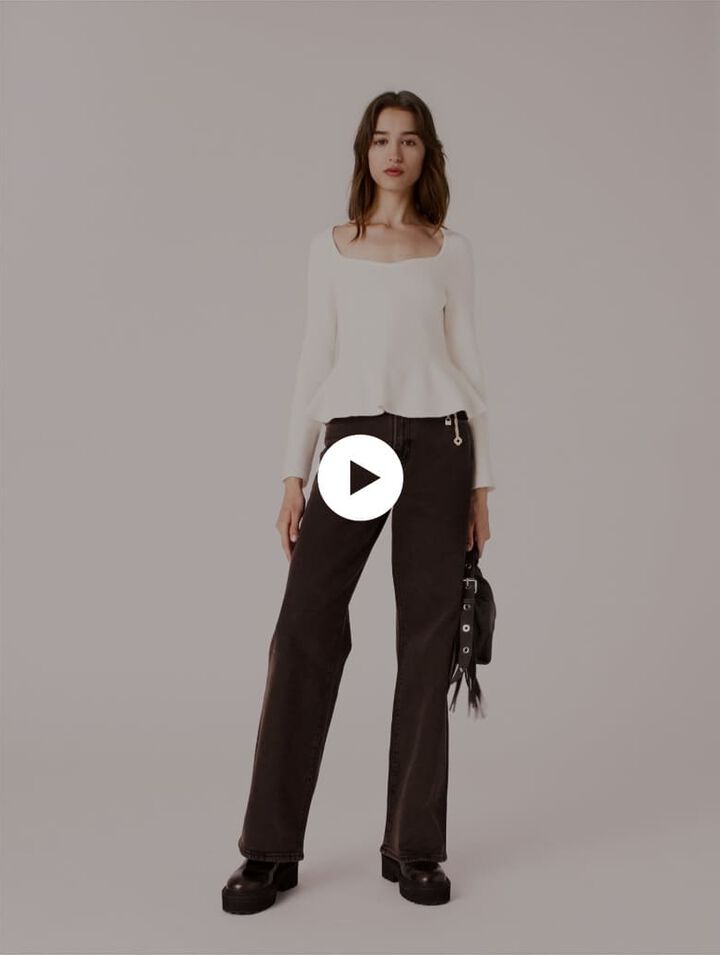 Bootcut-Jeans mit Kette