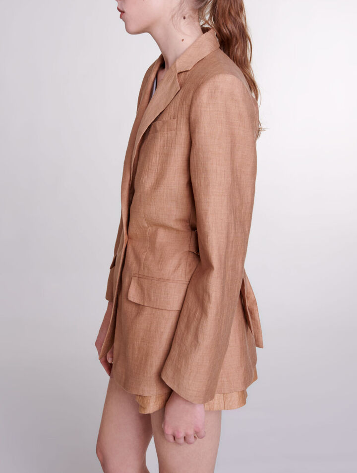 Anzugjacke aus Leinen