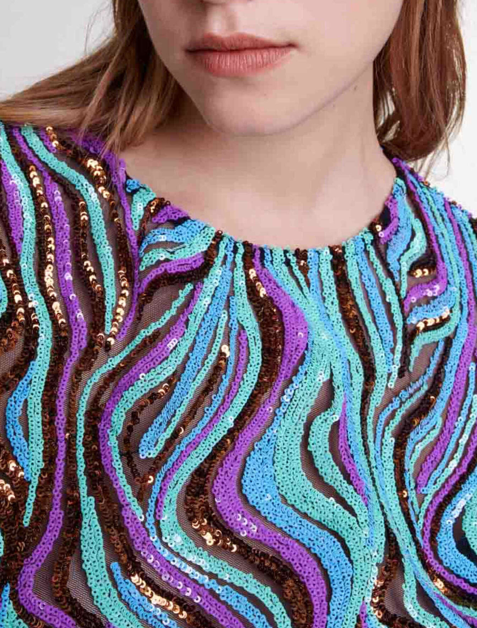 Kurzes Pailletenkleid