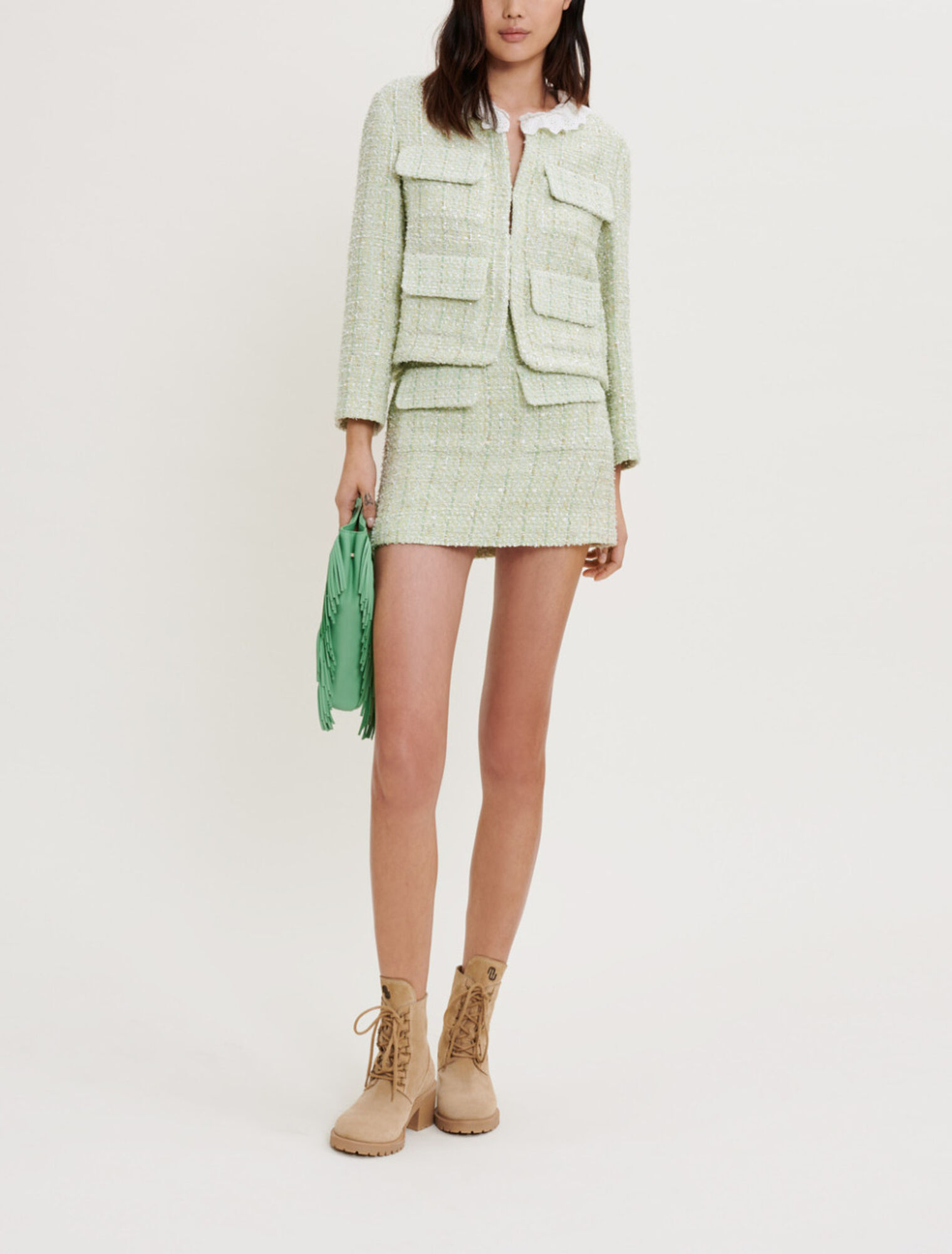 Tweedjacke mit Glanz