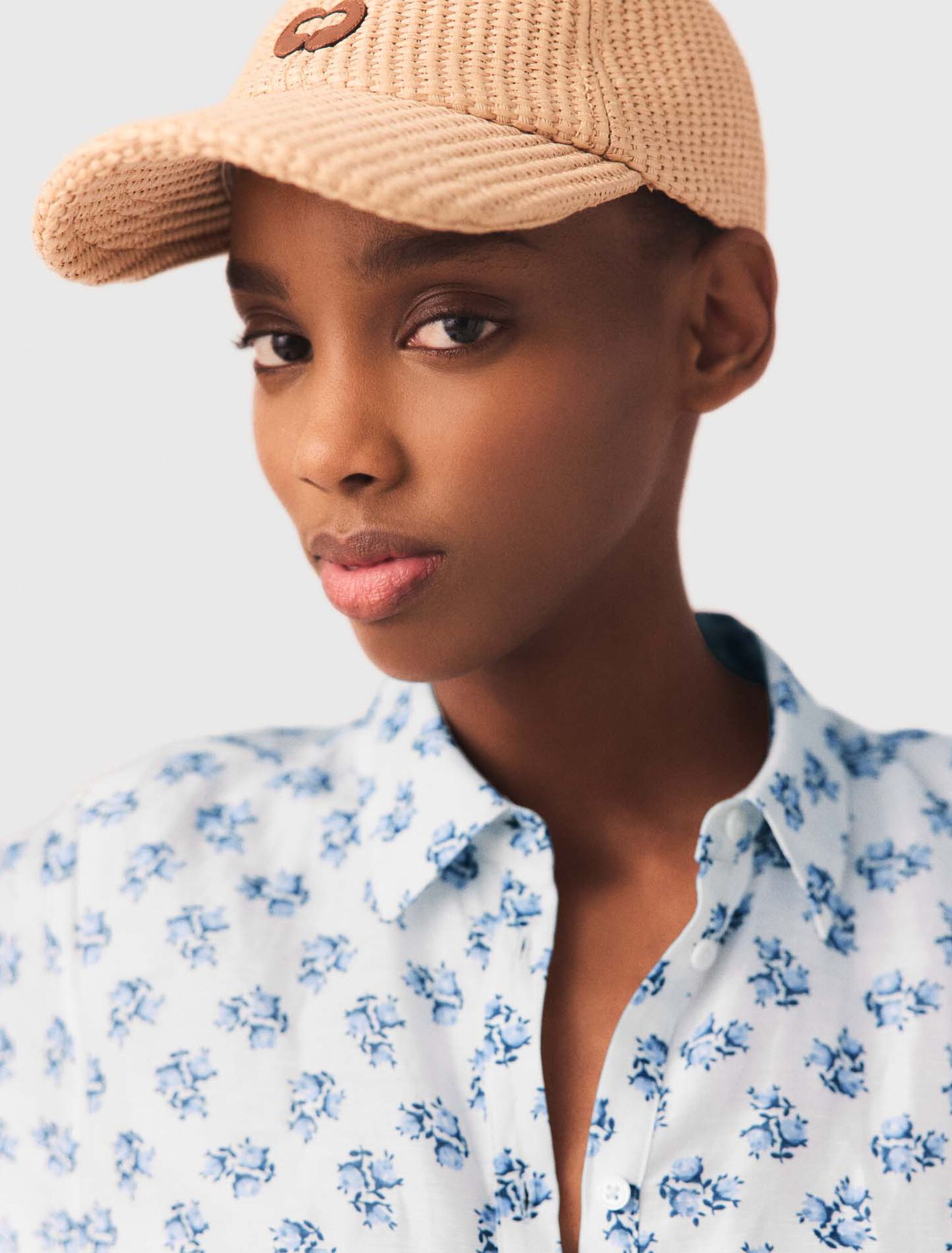 Cap in Naturmaterial-Optik