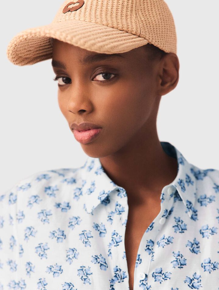 Cap in Naturmaterial-Optik