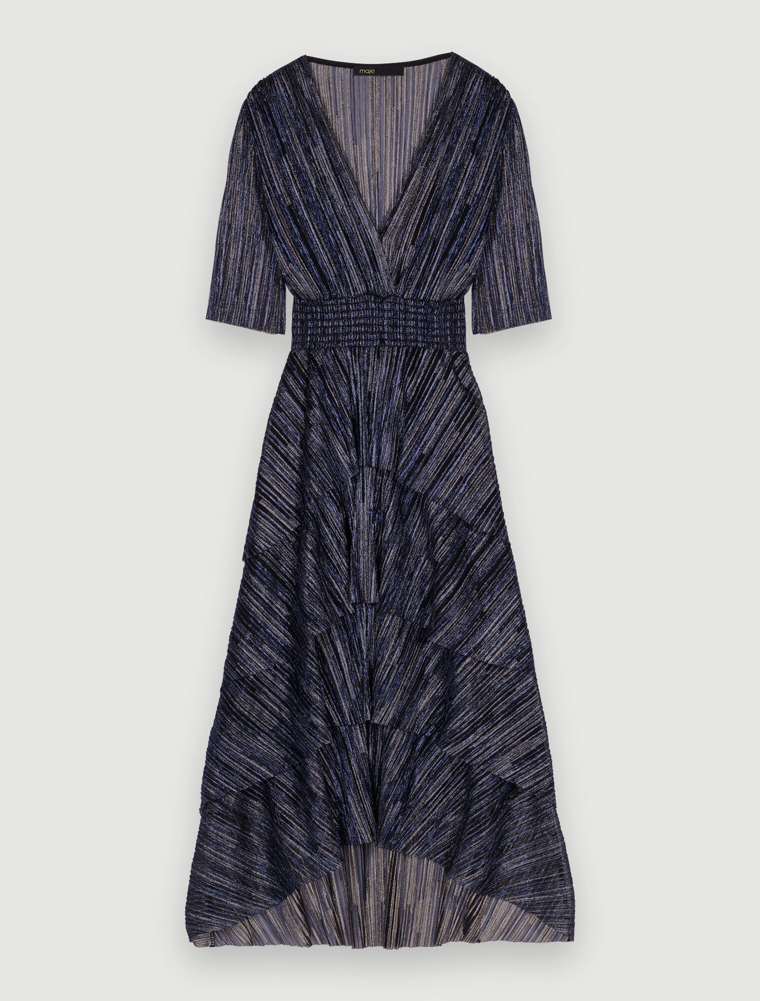 Lamé-Kleid mit Volants