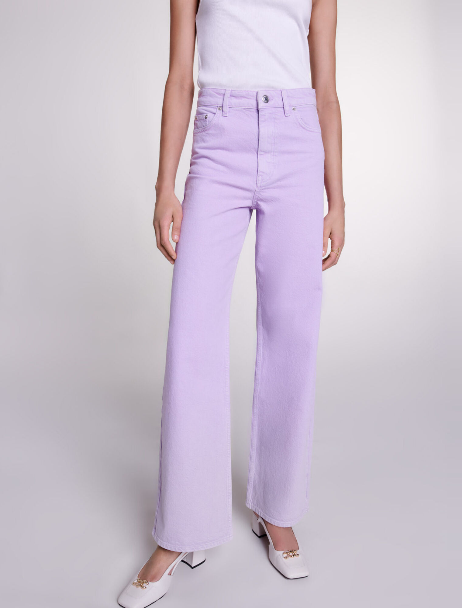 Weite Jeans mit verwaschenem Effekt