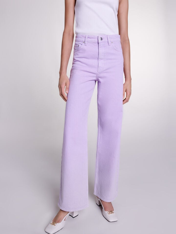 Weite Jeans mit verwaschenem Effekt