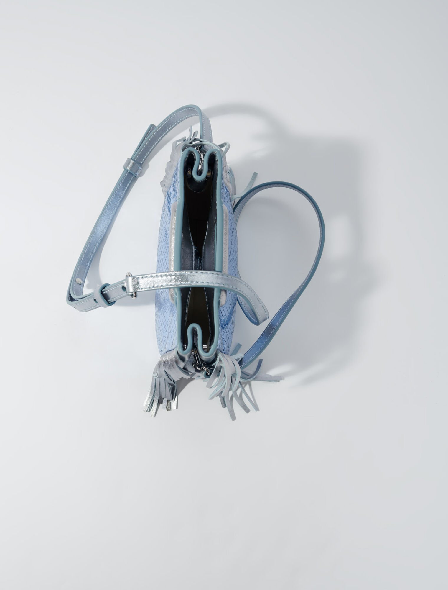 Mini M-Tasche Metallic Pythonmuster